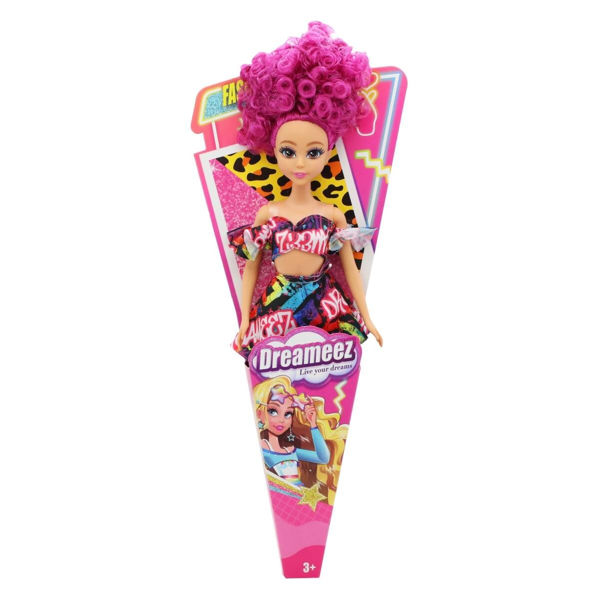 Dreameez Papusa fashion cu par roz 33 cm