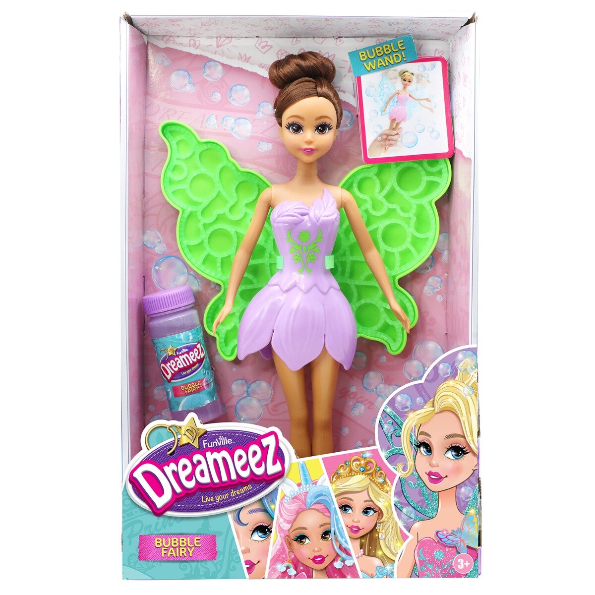 Dreameez Papusa zana cu aripi verzi Bubble Fairy