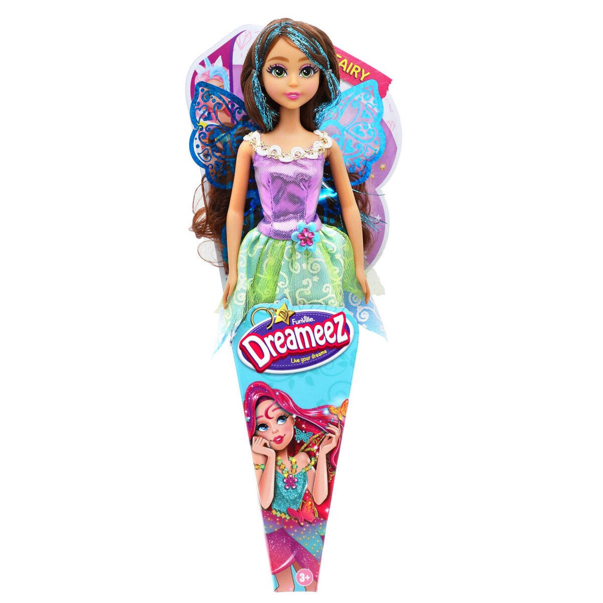 Dreameez Papusa zana cu par brunet 29 cm