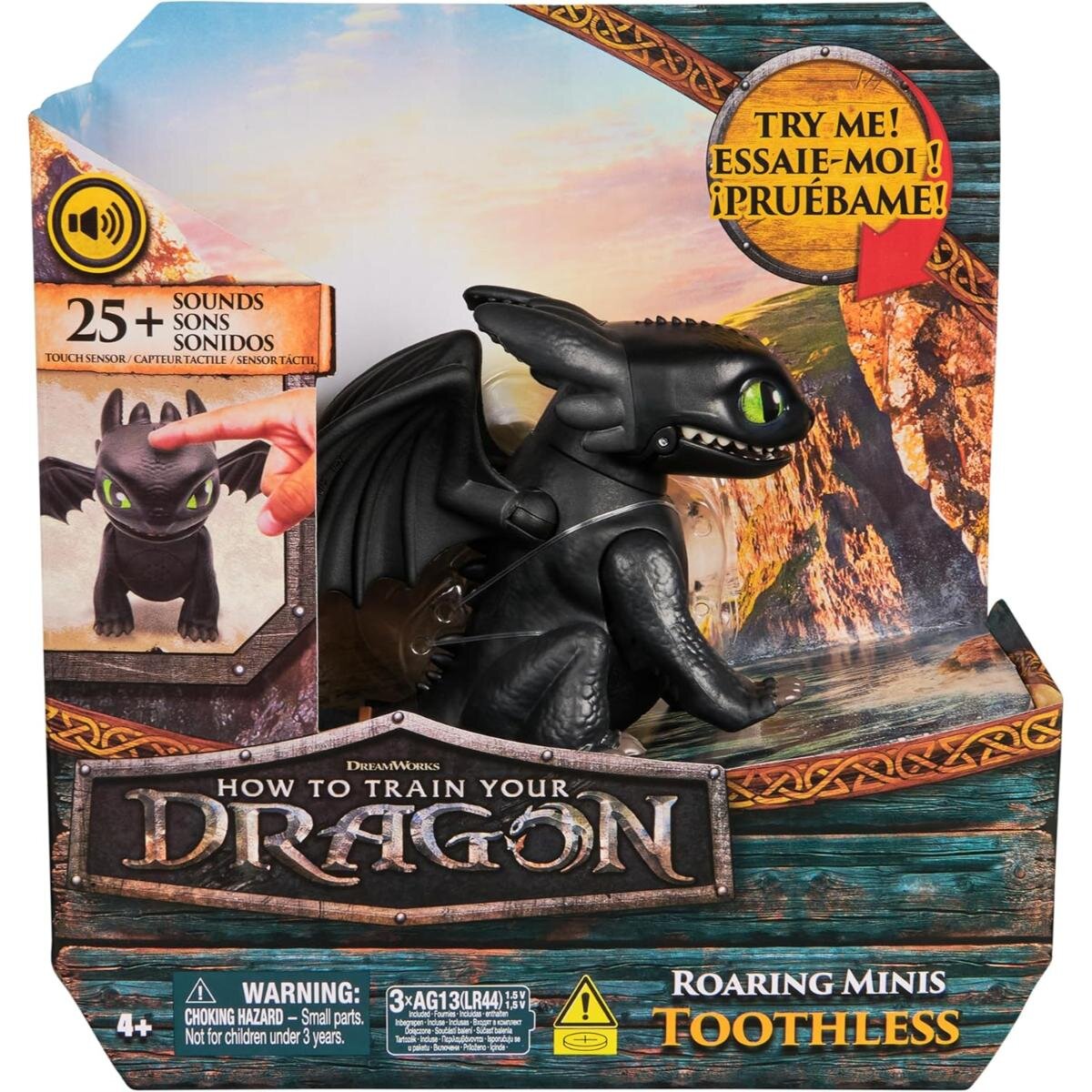 DreamWorks Dragons Figurina cu efecte sonore Roaring Minis Toothless 6074239