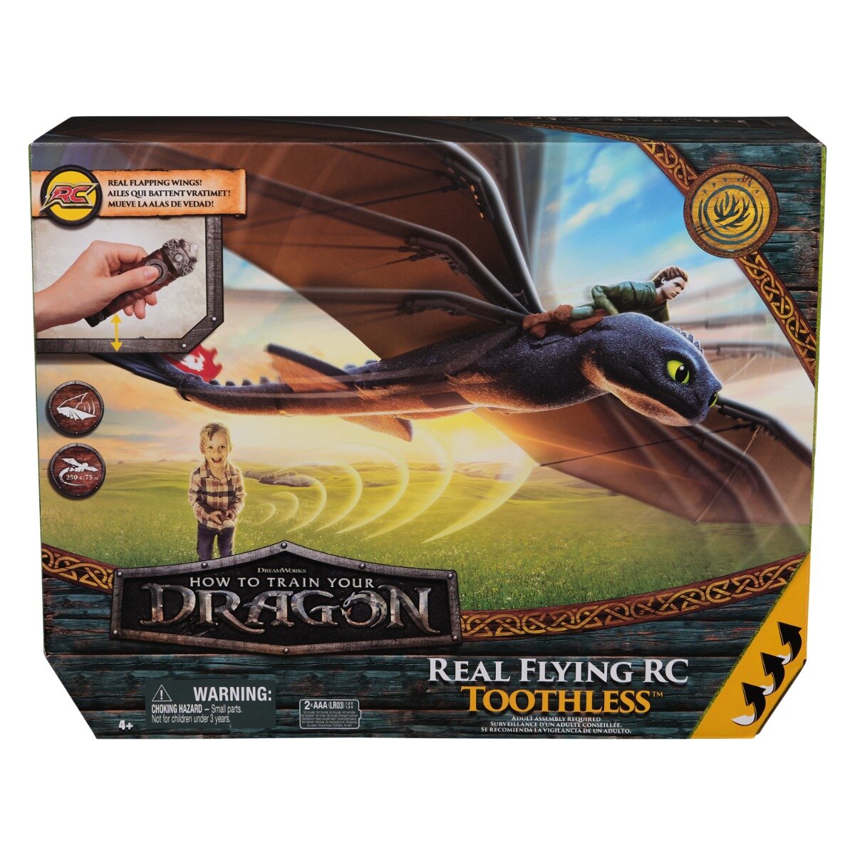 DreamWorks Dragons Figurina zburatoare cu radiocomanda Toothless 6074369