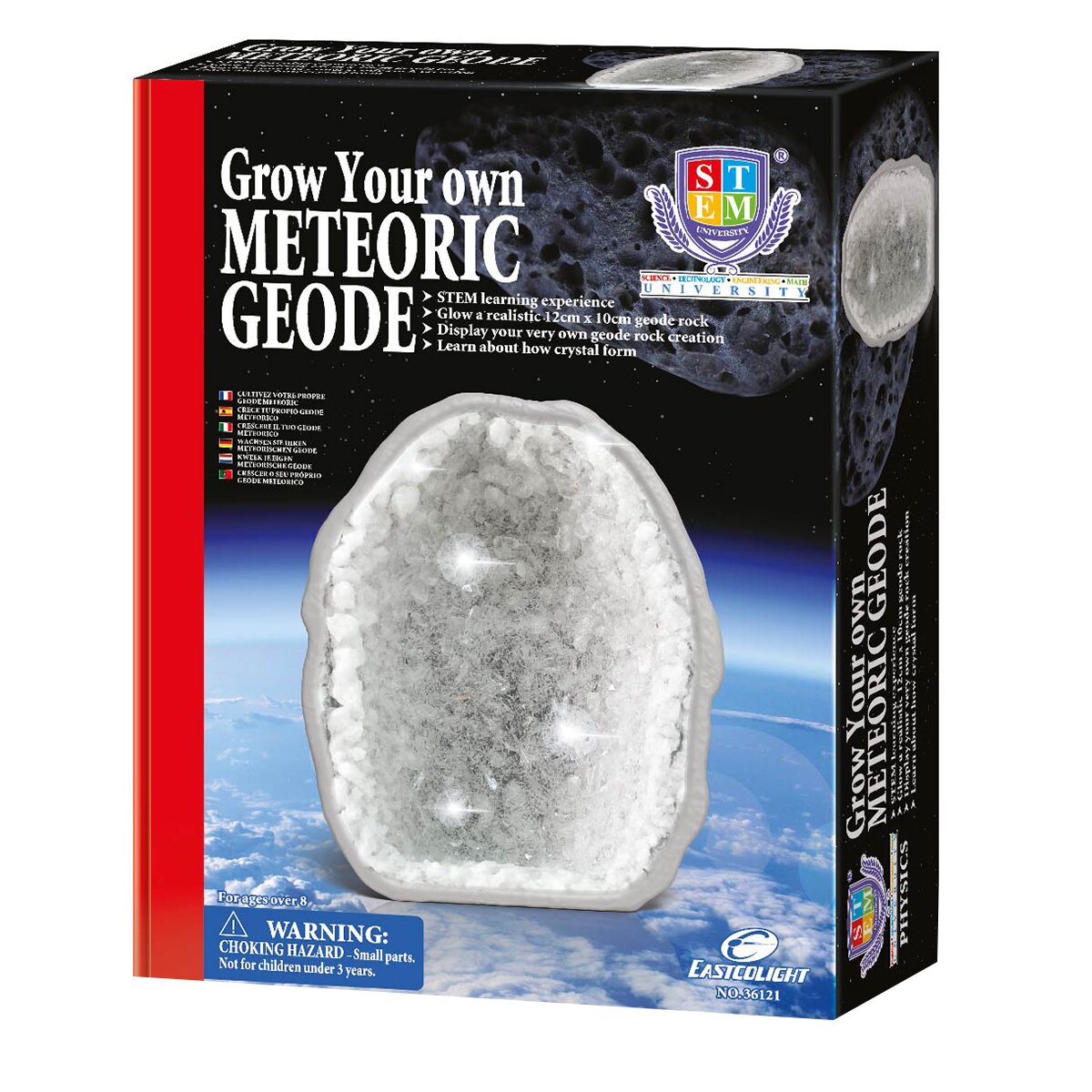 Eastcolight Set educativ Creeaza o geoda meteorica Alb