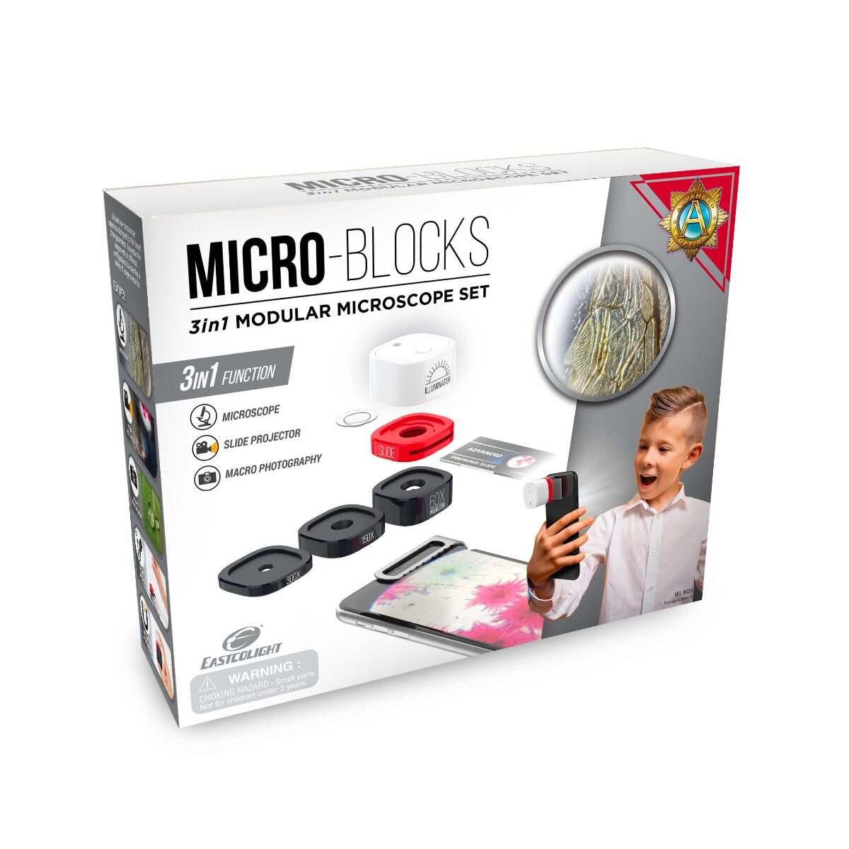 Eastcolight Set Microscop 3 in 1 Micro-Blocks