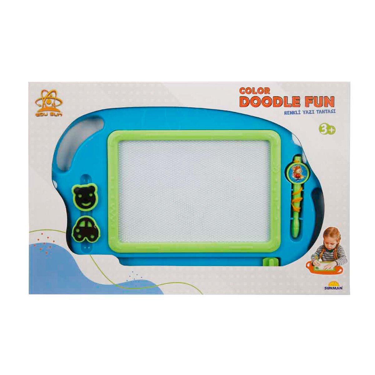 Edu Sun Tabla magnetica pentru desen 38.5 x 22 cm Albastru