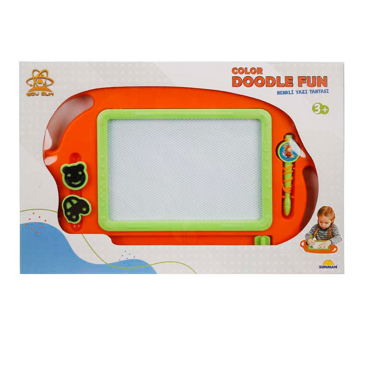 Edu Sun Tabla magnetica pentru desen 38.5 x 22 cm Portocaliu
