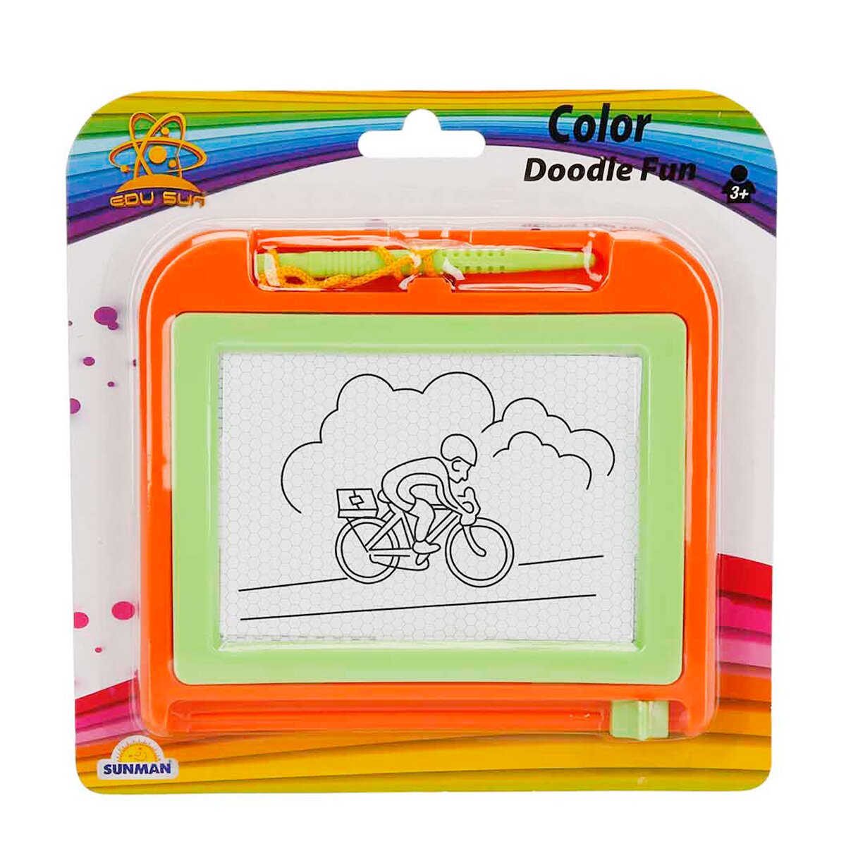 Edu Sun Tabla magnetica pentru desen Color Doodle Fun Portocaliu