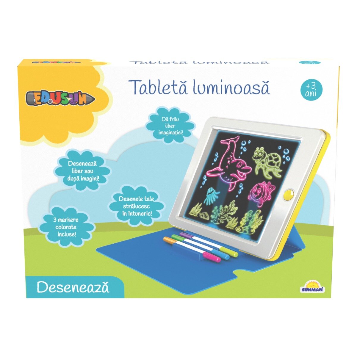 Edu Sun Tableta luminoasa pentru scris si desenat