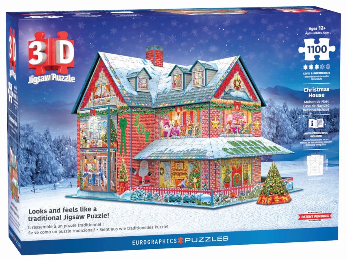 Eurographics Puzzle 3D Casa de Craciun 1100 piese