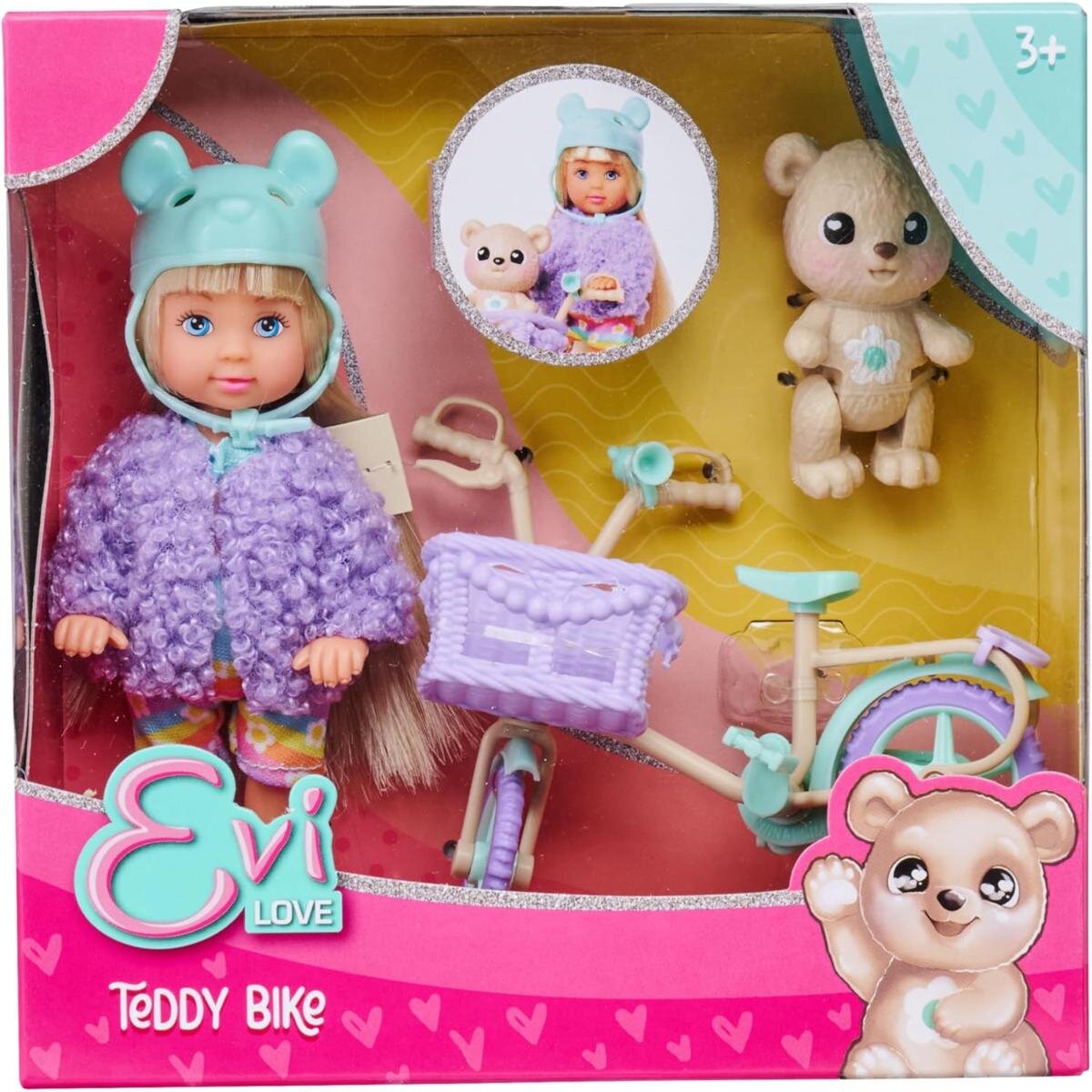 Evi Love Set de joaca cu papusa Teddy bike
