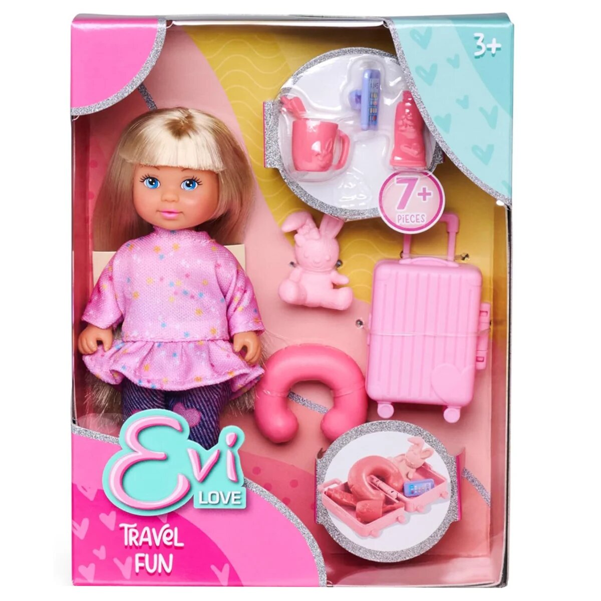 Evi Love Set papusa cu accesorii Travel Fun