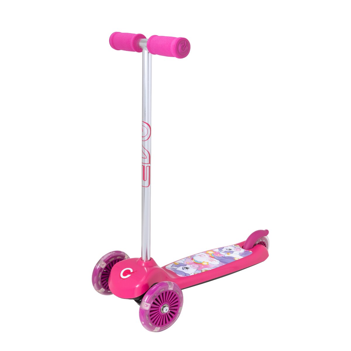 Evo Trotineta cu 3 roti Light Up Move n Groove Unicorni