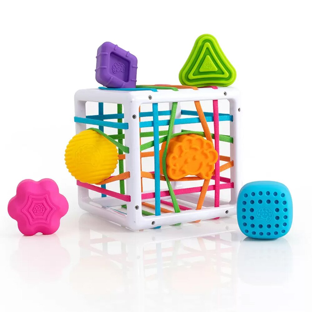 Fat Brain Toys Cub moale pentru sortarea formelor Innybin