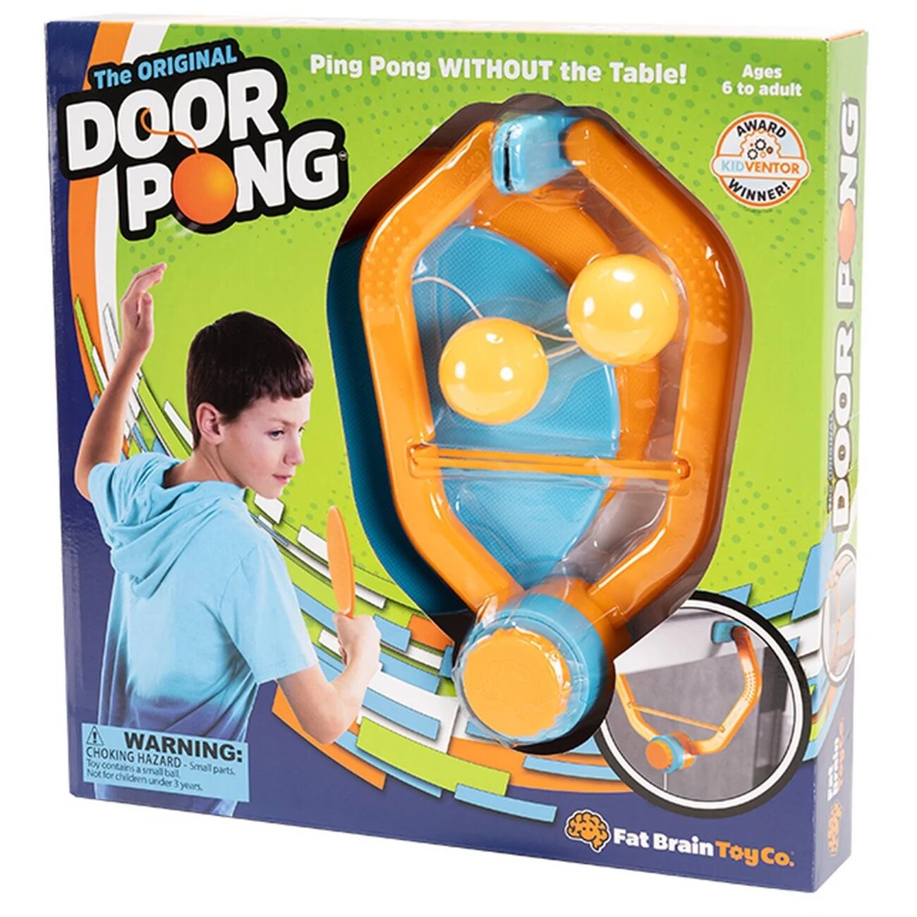 Fat Brain Toys Joc de ping-pong pentru usa pentru 1-2 jucatori Door Pong