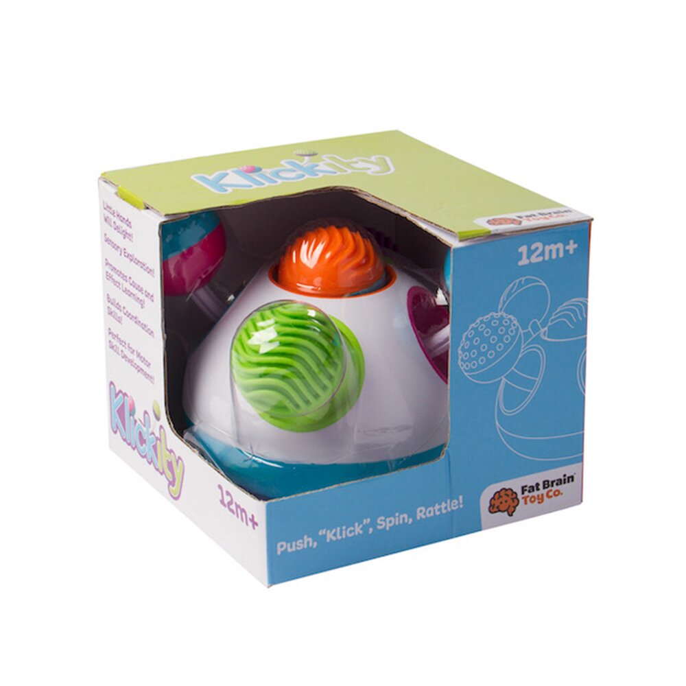 Fat Brain Toys Jucarie senzoriala cu butoane click-clack Klickity