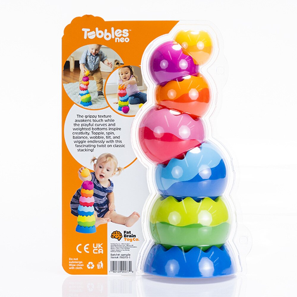 Fat Brain Toys Turn de bile pentru stivuit si echilibru Tobbles Neo