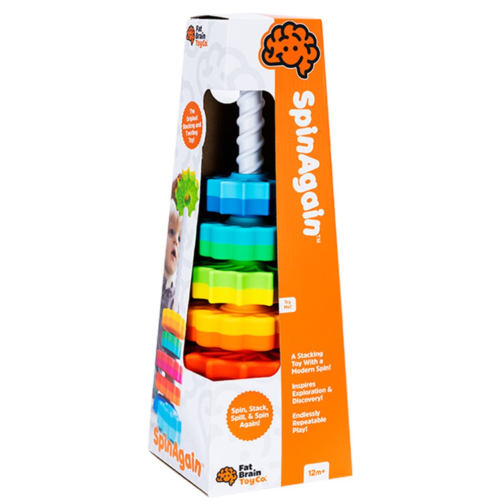 Fat Brain Toys Turn de stivuire rotativ Spinagain