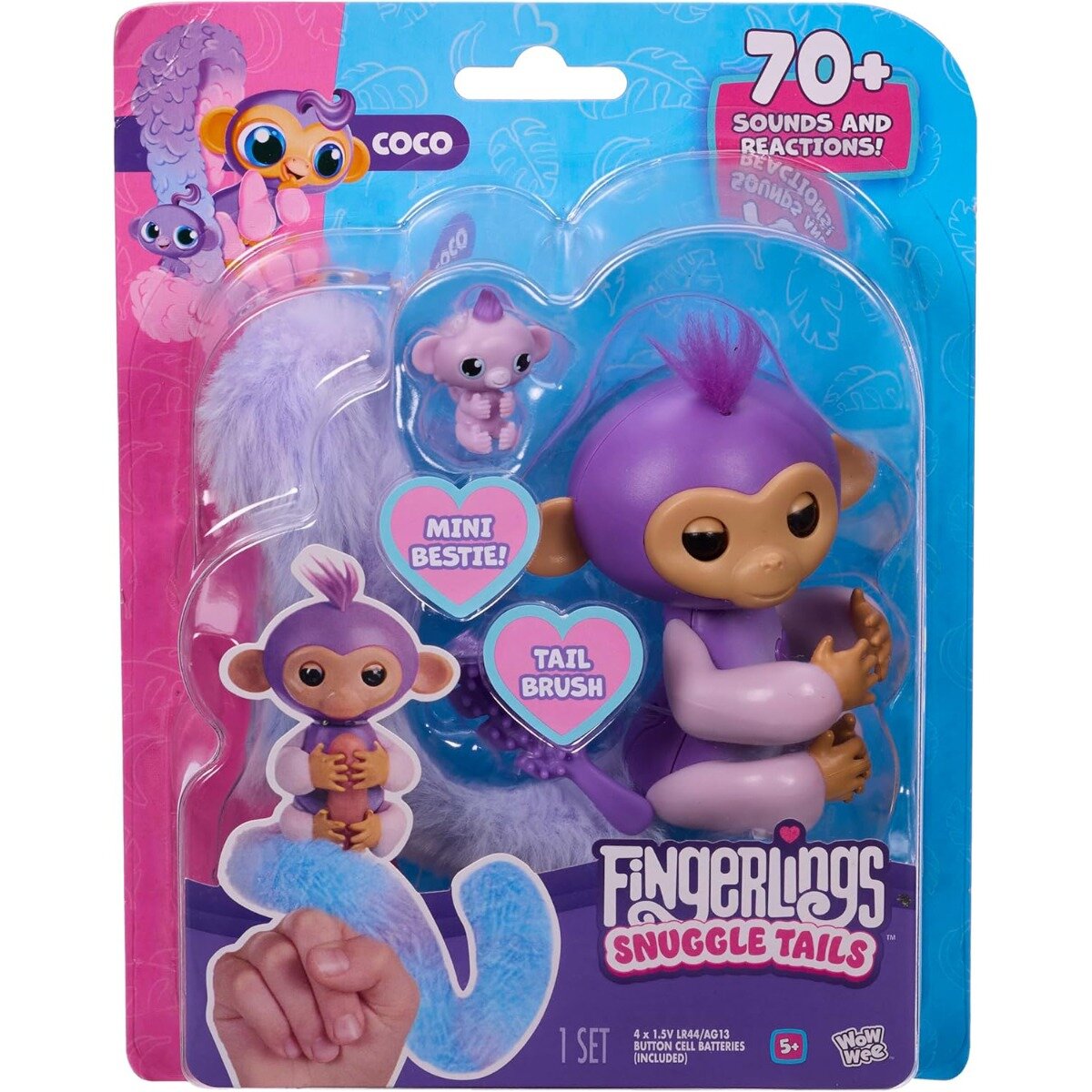 Fingerlings Jucarie interactiva Snuggle Tails Coco