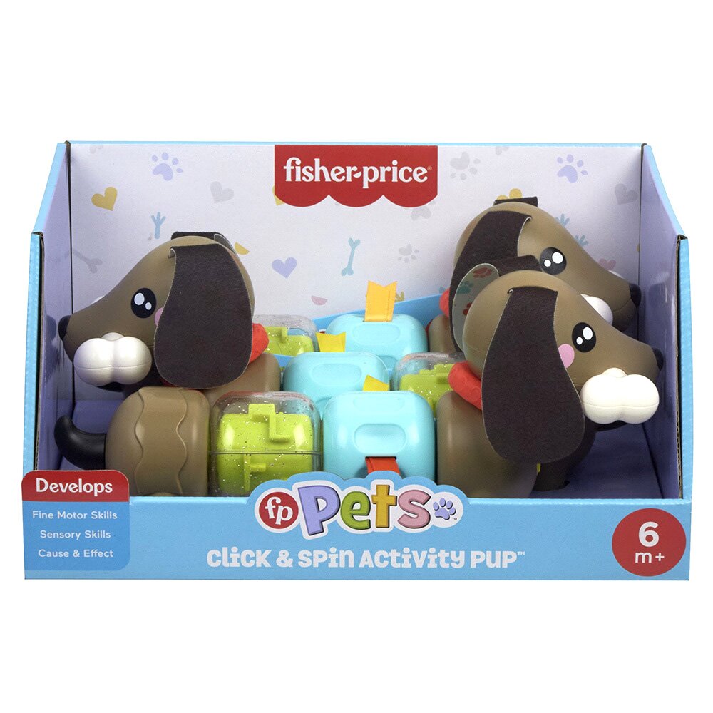 FISHER PRICE Catelus cu activitati senzoriale Click & Spin HTW91