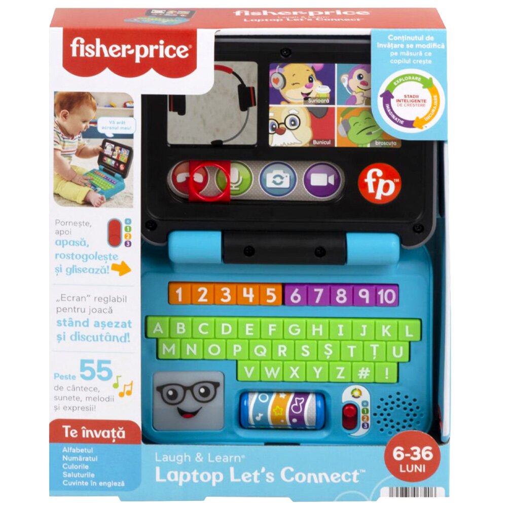 FISHER PRICE Jucarie pentru bebelusi Laugh And Learn Laptop interactiv in limba Romana