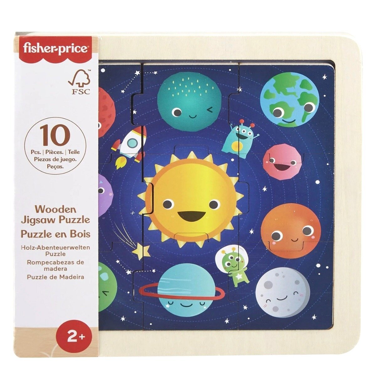 FISHER PRICE Mini puzzle din lemn Cosmos 9 piese HXV16