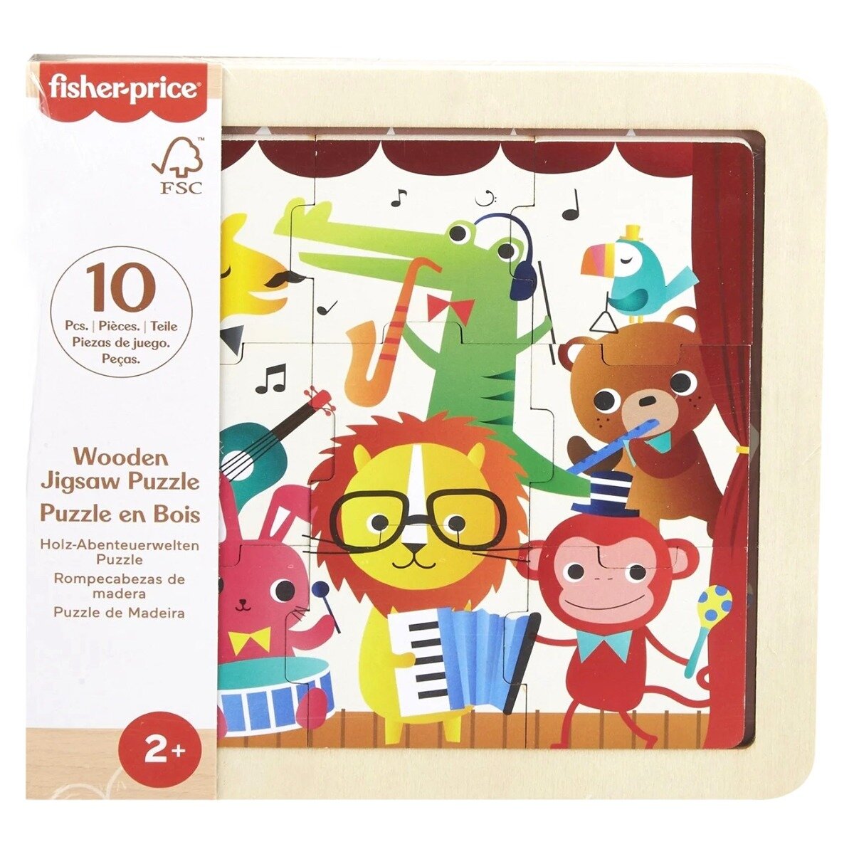 FISHER PRICE Mini puzzle din lemn Jungla HXV18