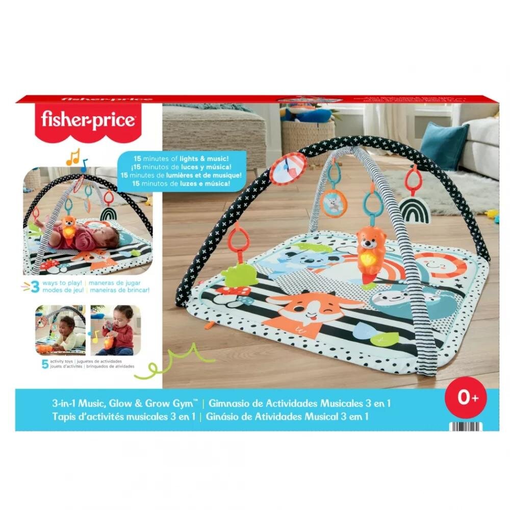 FISHER PRICE Saltea cu activitati 3 in 1 Glow & Grow Gym JMN72