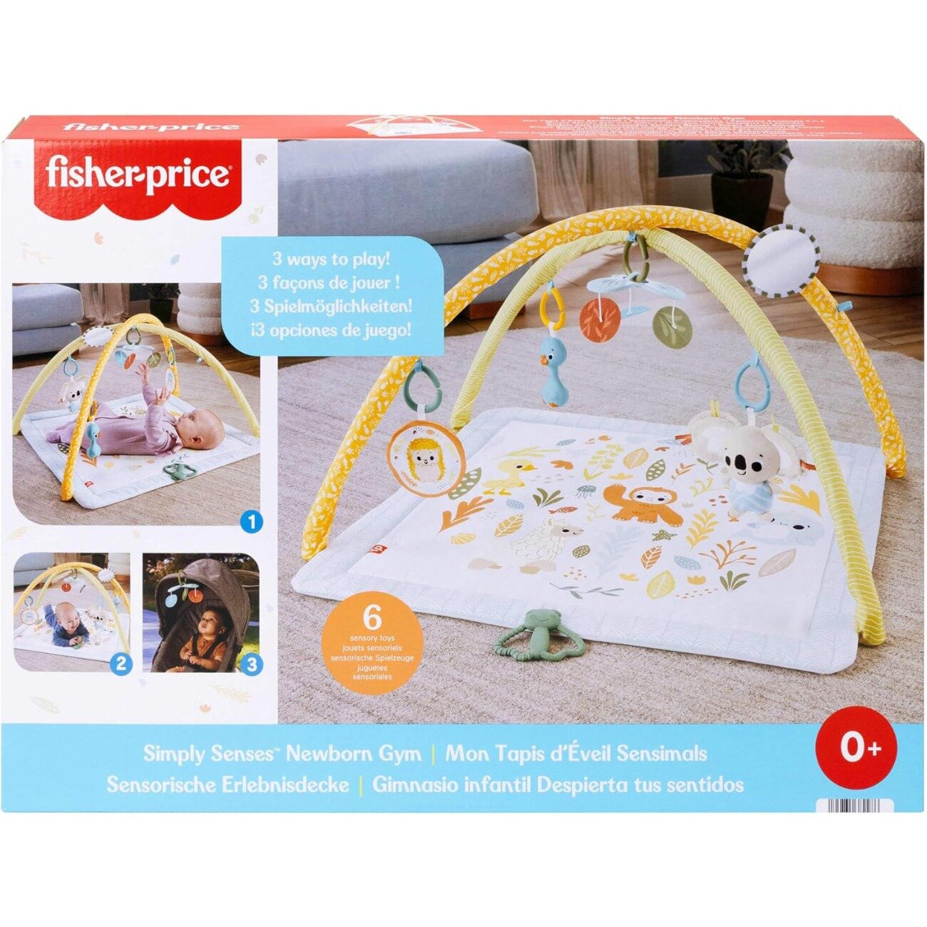FISHER PRICE Saltea cu activitati Simply Senses Newborn Gym JMN74