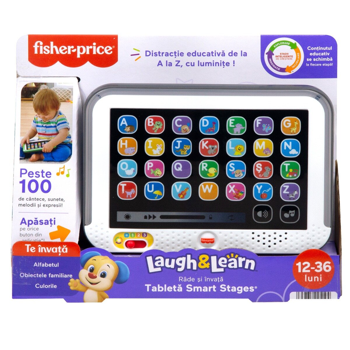 FISHER PRICE Tableta educativa cu muzica si lumini Laugh And Learn HXB71