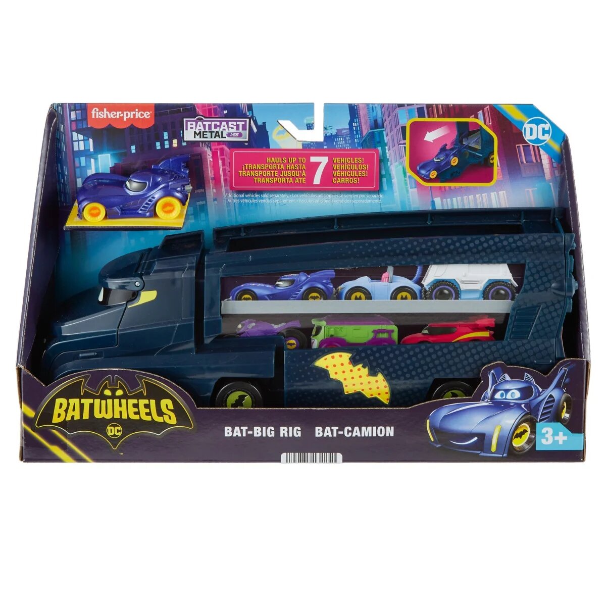 FISHER PRICE Transportator cu masina Batwheels Bat-Big Rig HMX07