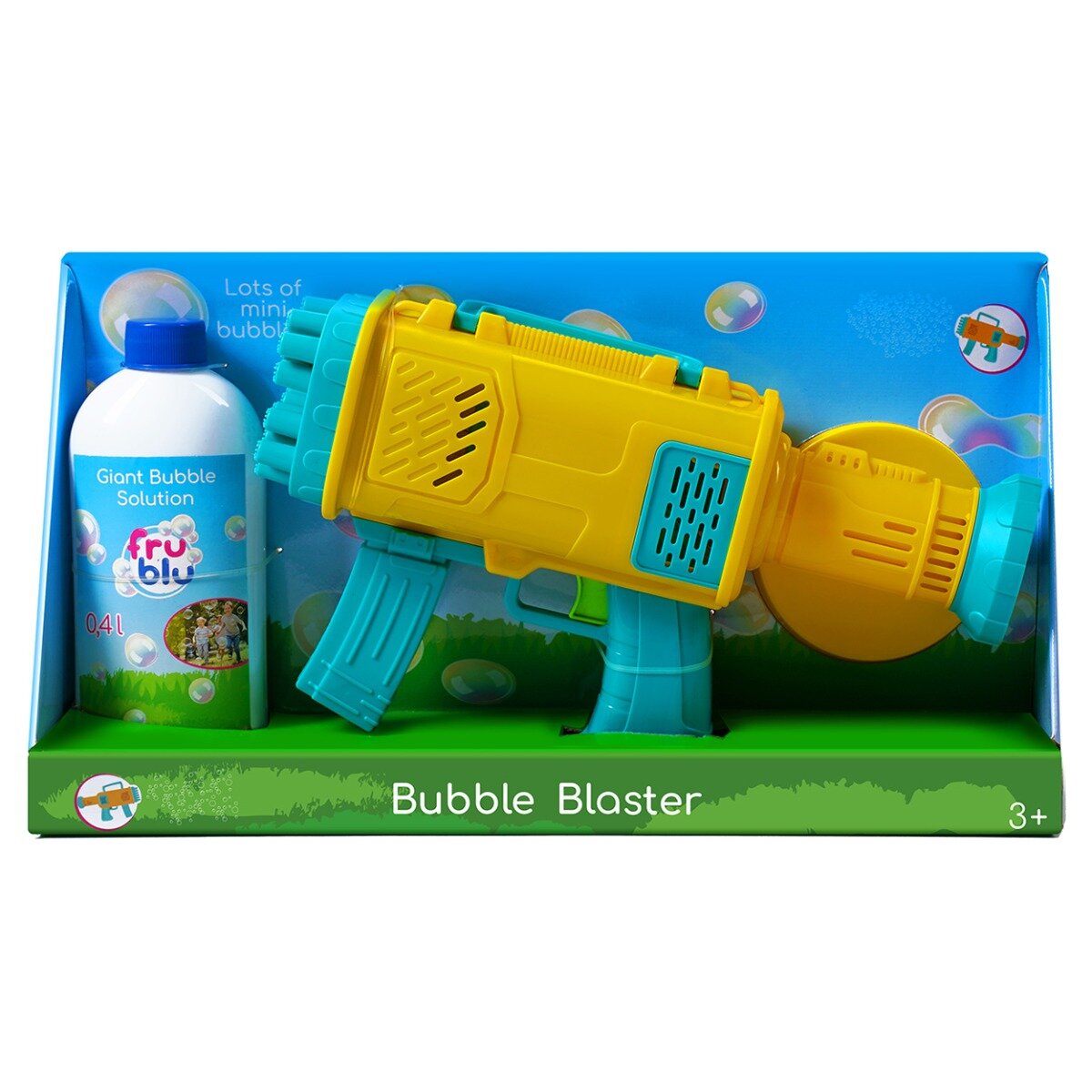 Fru Blu Pistol de facut baloane cu 24 de orificii si solutie 0.4 l