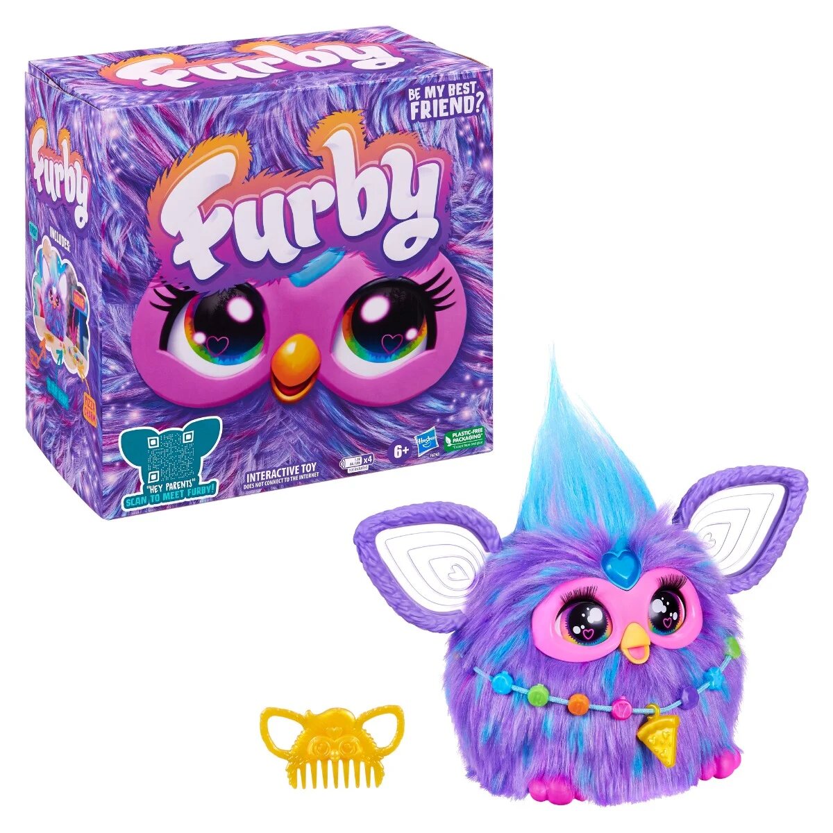 Furby Jucarie de plus interactiva Purple 15 cm