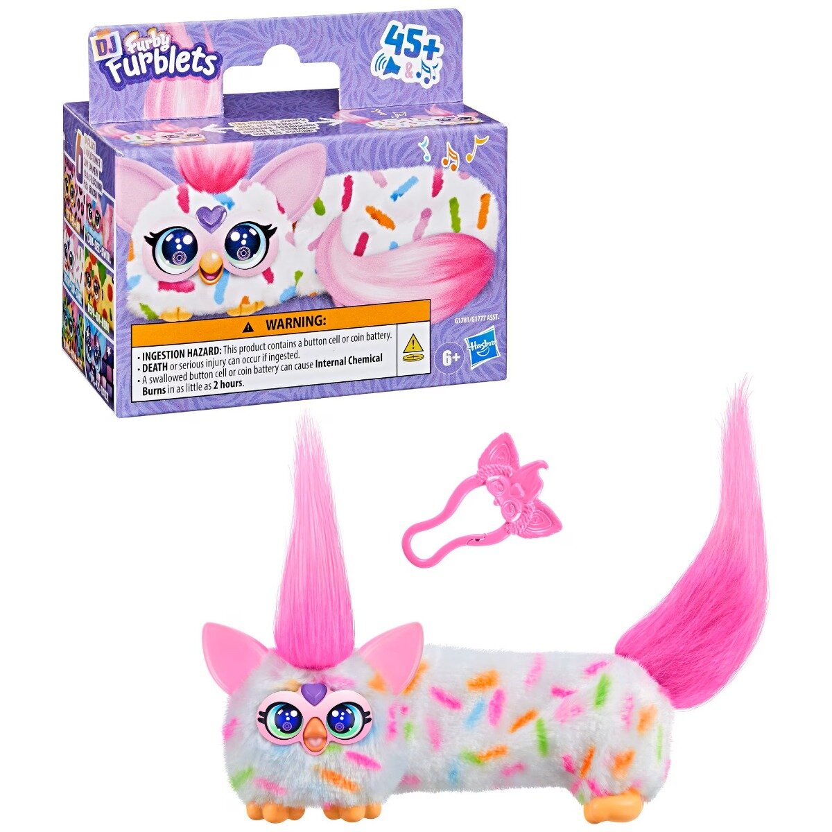 Furby Mini jucarie de plus interactiva Dj Furblets Berry Cup-Cake G1781