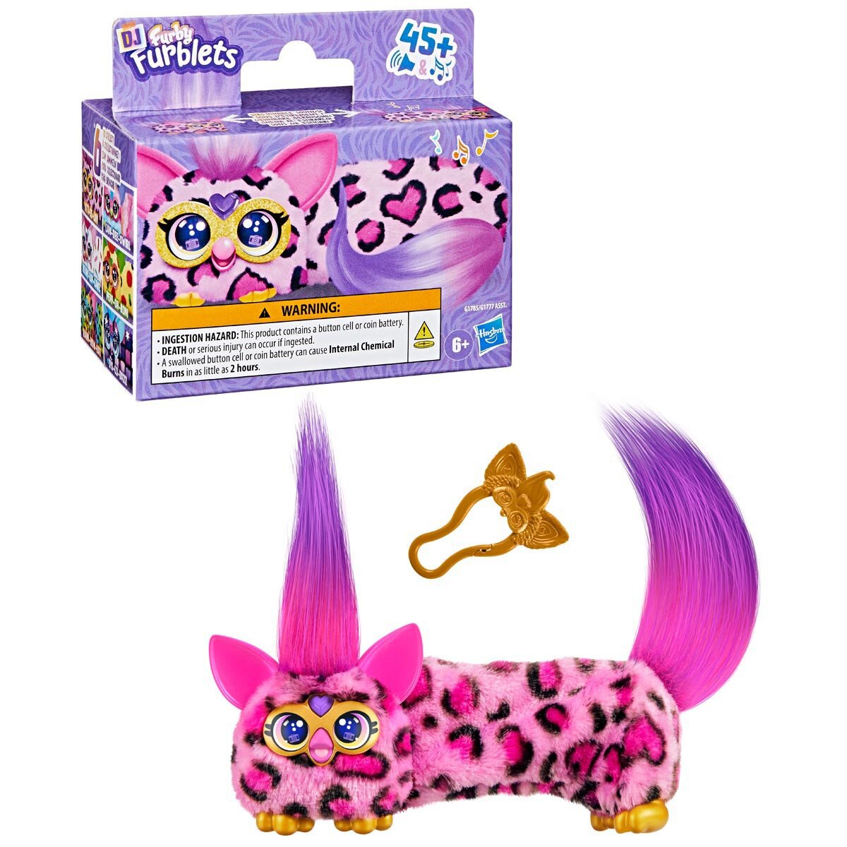 Furby Mini jucarie de plus interactiva Dj Furblets Kitt-Ee-Luv G1785