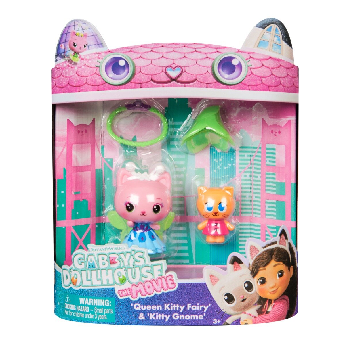 Gabby's Dollhouse Set 2 figurine Gabbys Dollhouse Queen Kitty Fairy and Kitty Gnome 6074330