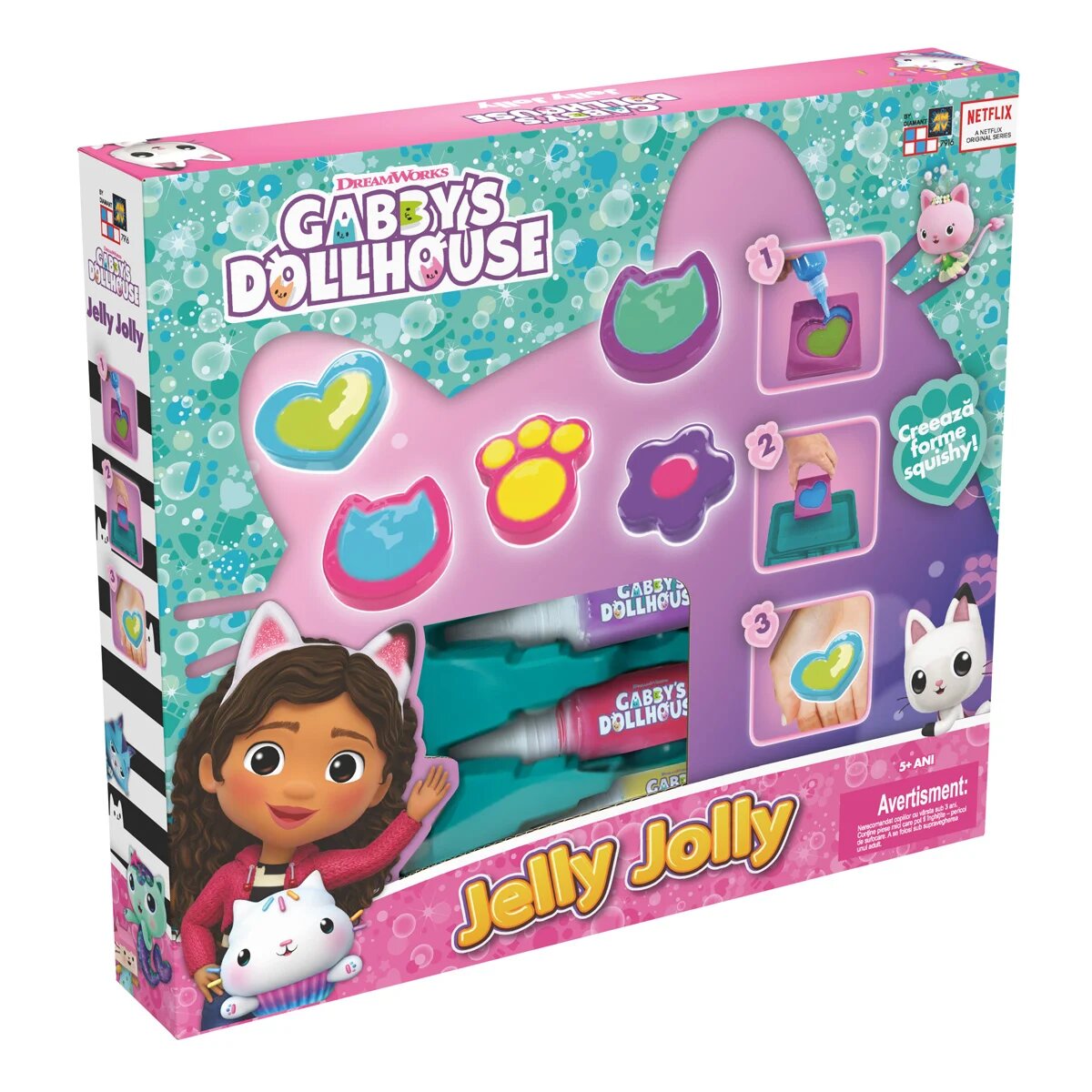 Gabby's Dollhouse Set de creat forme squishy Gabby Dollhouse Jelly Jolly