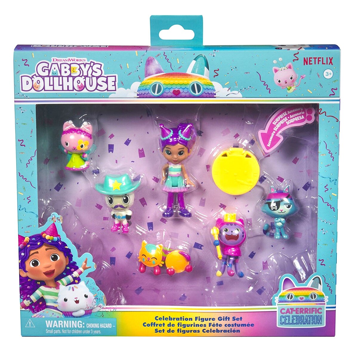 Gabby's Dollhouse Set de joaca cu 6 figurine Gabbys Dollhouse Celebration 6069603