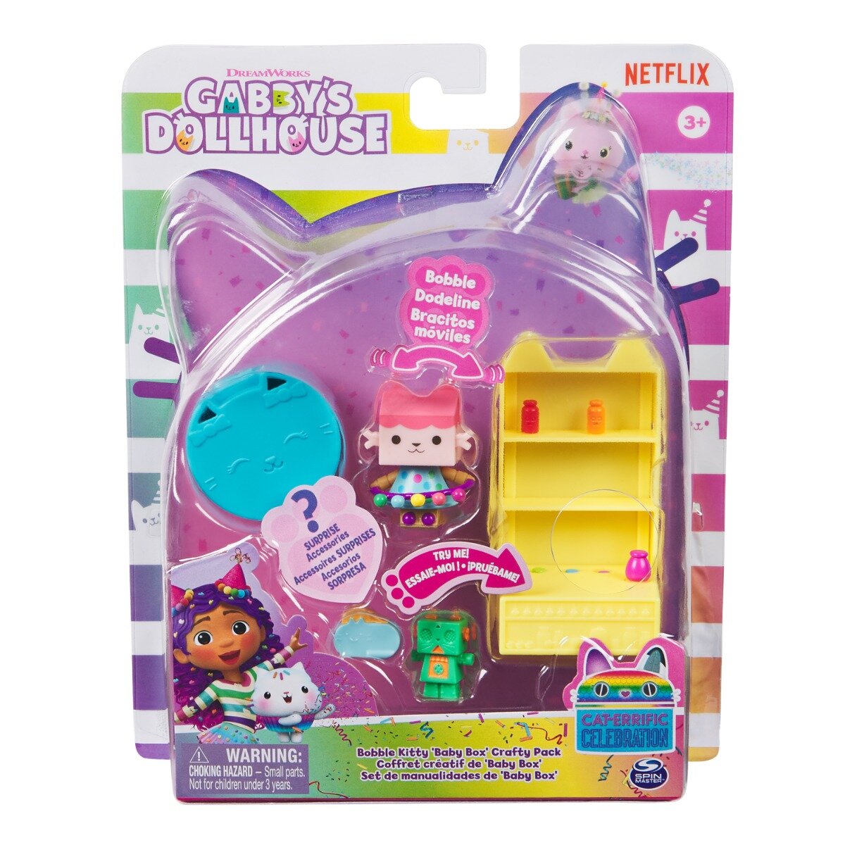 Gabby's Dollhouse Set de joaca cu figurina Gabbys Dollhouse Bobble Kitty Baby Box Crafty 20144757