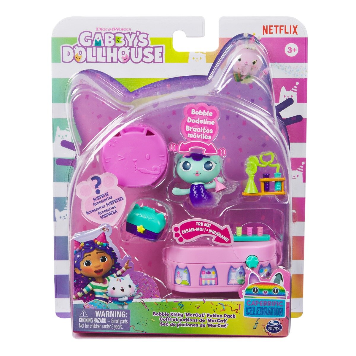 Gabby's Dollhouse Set de joaca cu figurina Gabbys Dollhouse Bobble Kitty MerCat 20144758