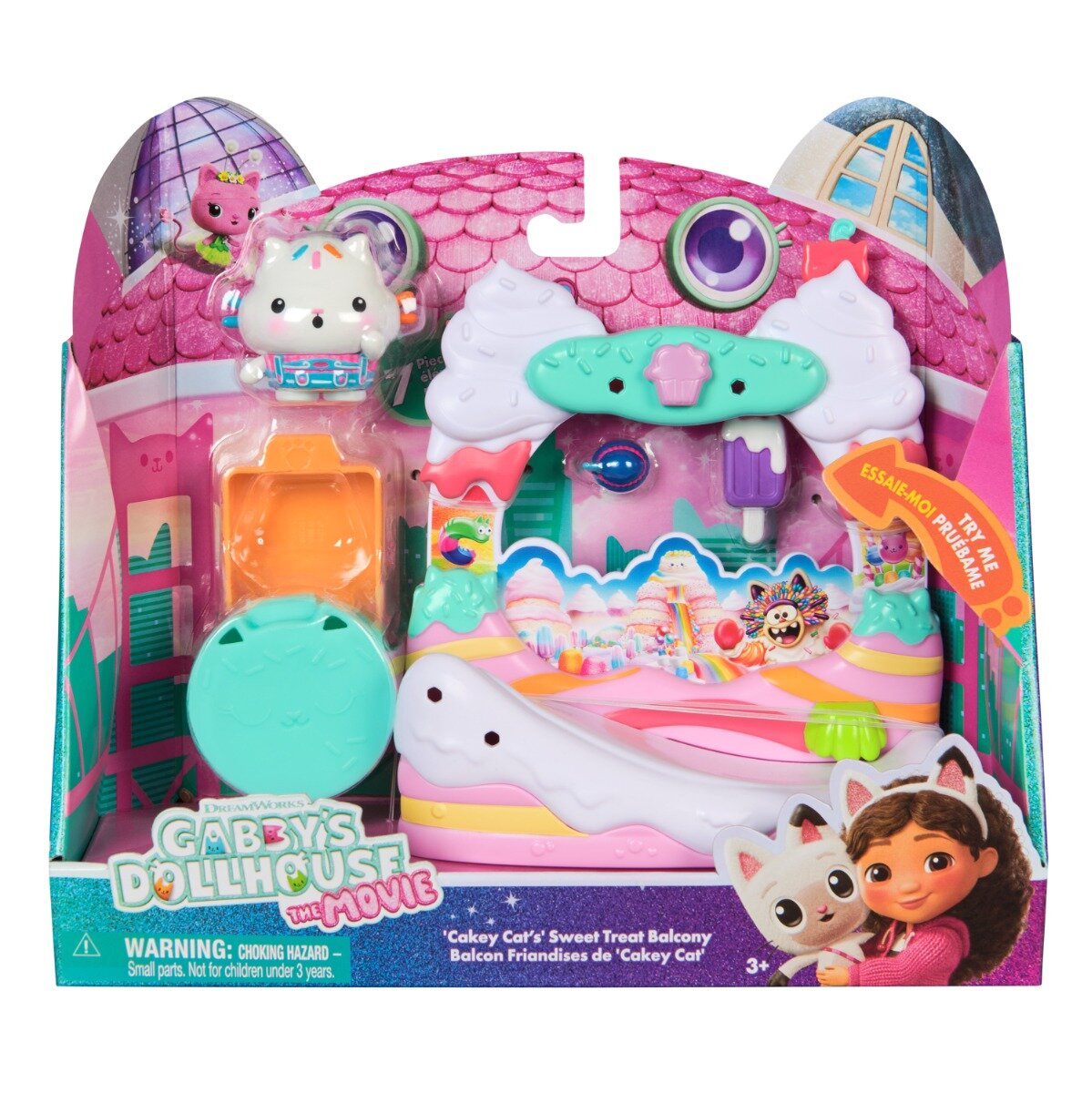 Gabby's Dollhouse Set de joaca cu figurine Gabbys Dollhouse Cakey Cats Sweet Treat Balcony 20152985
