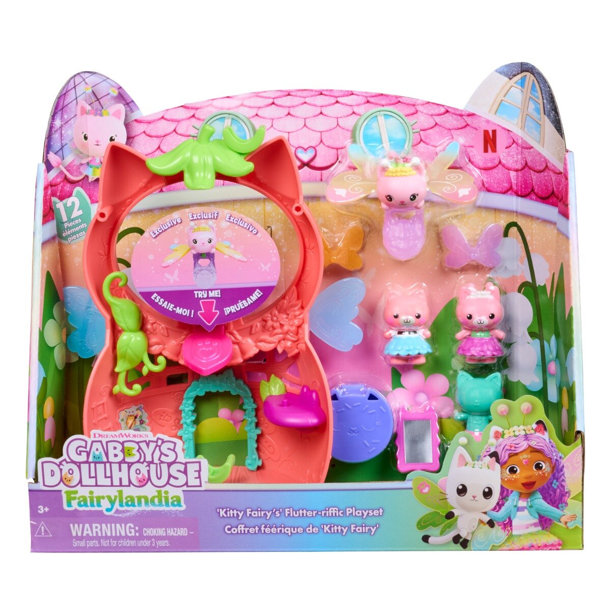 Gabby's Dollhouse Set de joaca cu figurine Gabbys Dollhouse Fairylandia Kitty Fairys Flutter-riffic 6075567
