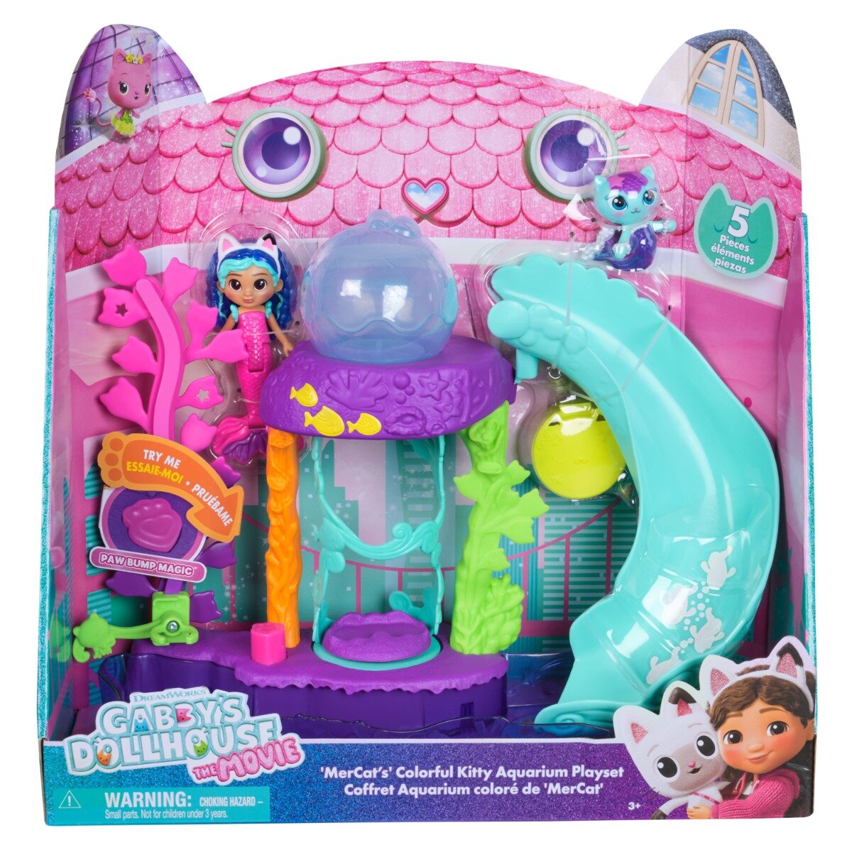 Gabby's Dollhouse Set de joaca cu figurine Gabbys Dollhouse Mer-Cats Colorful Kitty Aquarium 6074401