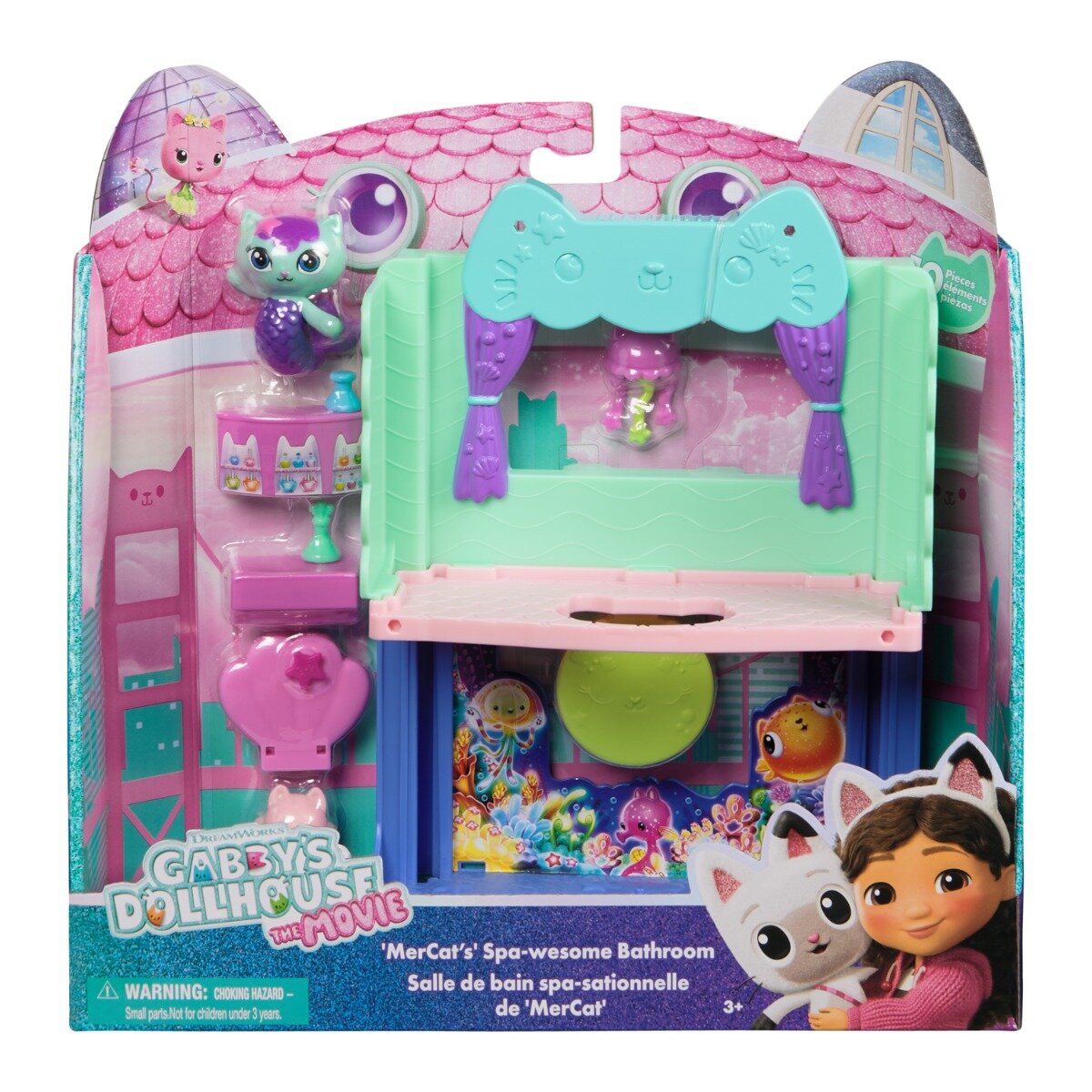 Gabby's Dollhouse Set de joaca cu figurine Gabbys Dollhouse MerCat Spa-wesome Bathroom 20151912