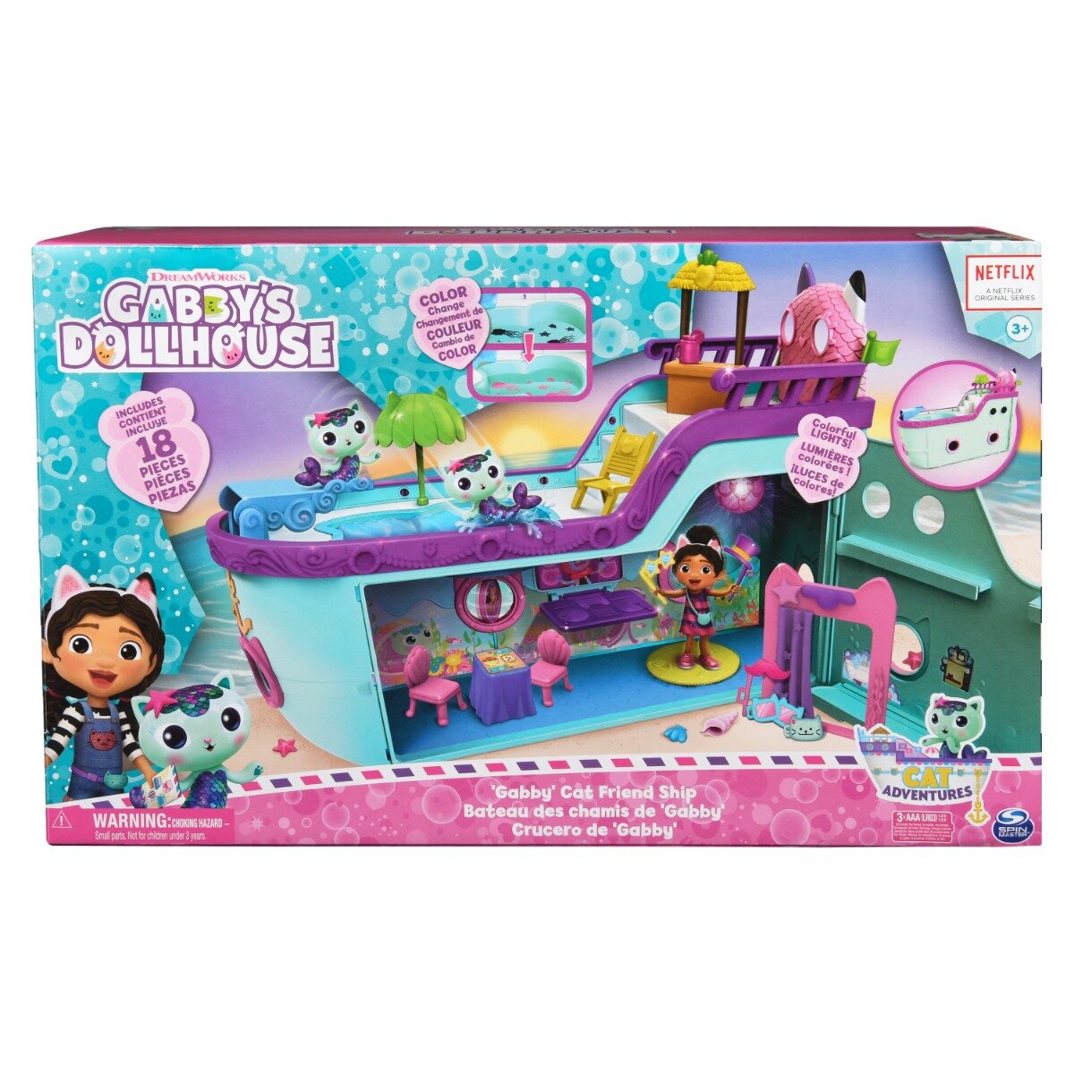 Gabby's Dollhouse Set de joaca cu figurine Gabbys Dollhouse Nava de croaziera 6068572