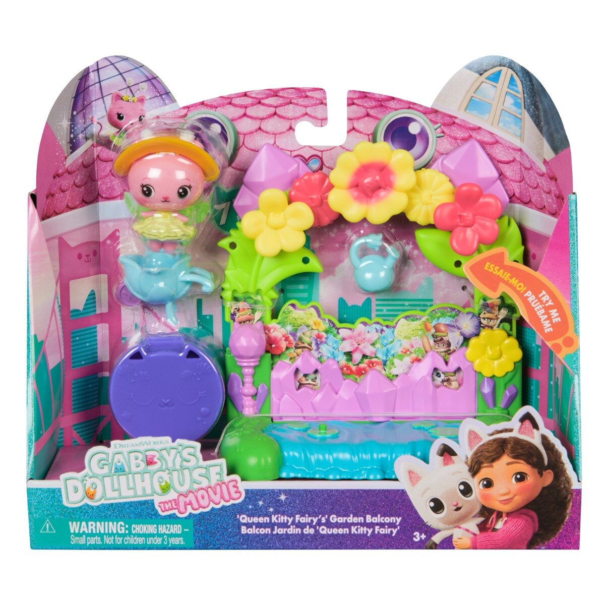 Gabby's Dollhouse Set de joaca cu figurine Gabbys Dollhouse Queen Kitty Fairys Garden Balcony 20152986