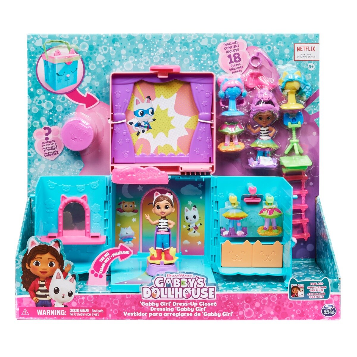 Gabby's Dollhouse Set de joaca cu papusa Gabbys Dollhouse Dulapul Curcubeu