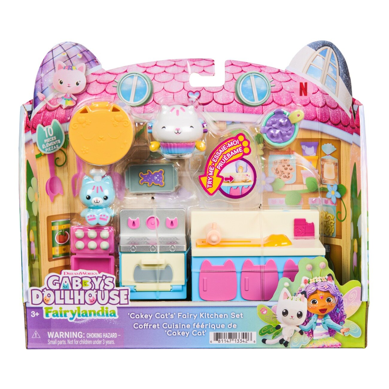 Gabby's Dollhouse Set de joaca Gabbys Dollhouse Fairylandia Cakey Cats Fairy Kitchen 20158034