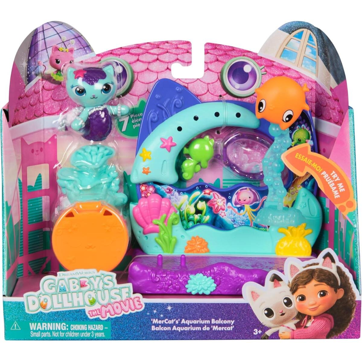 Gabby's Dollhouse Set de joaca Gabbys Dollhouse MerCat Aquarium Balcony 6074163