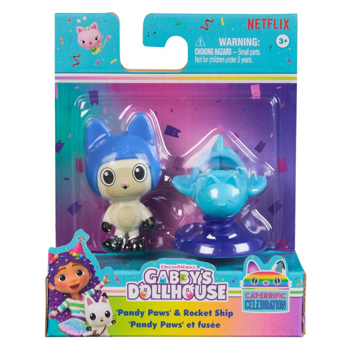 Gabby's Dollhouse Set figurina si accesoriu Gabbys Dollhouse Pandy Paws si Rocket Ship 20149929