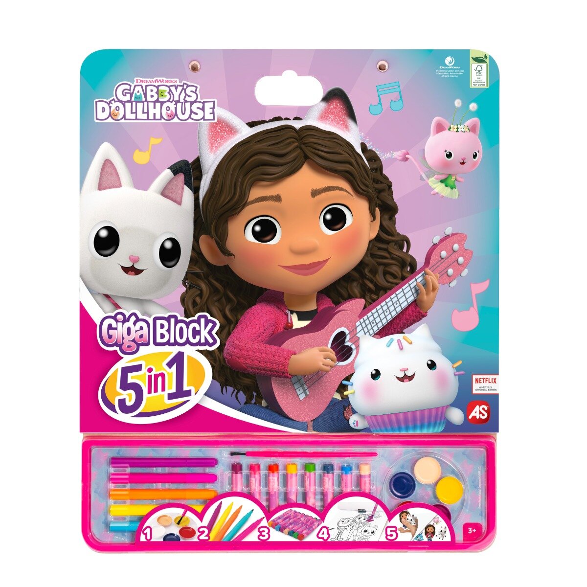 Gabby's Dollhouse Set pentru desen Gabbys Dollhouse Giga Block 5 In 1