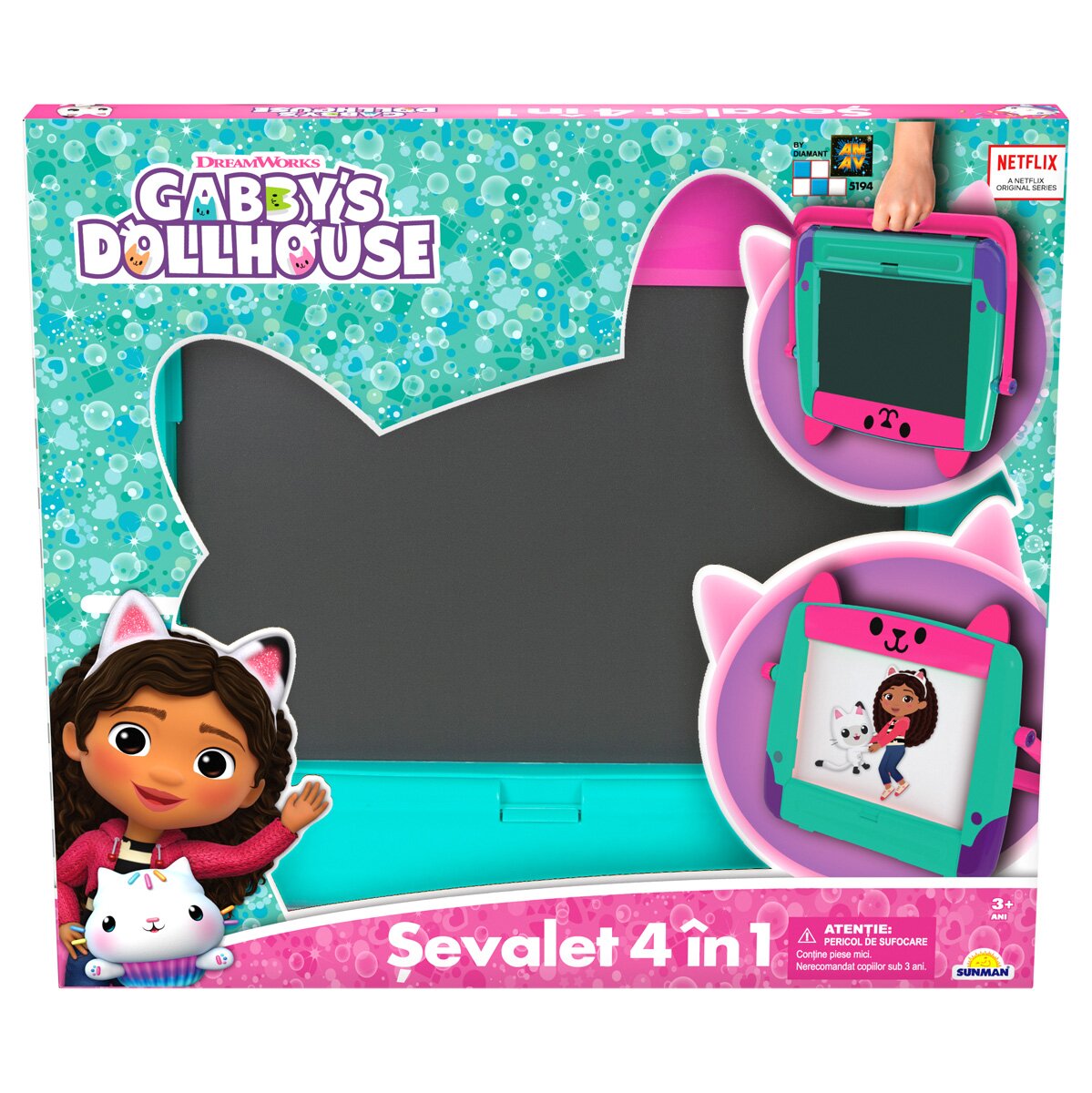 Gabby's Dollhouse Tabla de desen Gabbys Dollhouse Sevalet 4 in 1